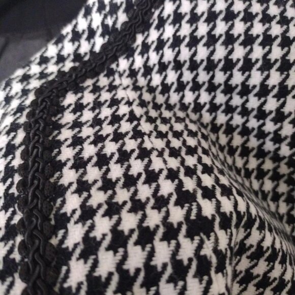 Women's Checkered Blazer Formal Black White Career Office Women’s Size 8 - Picture 10 of 11